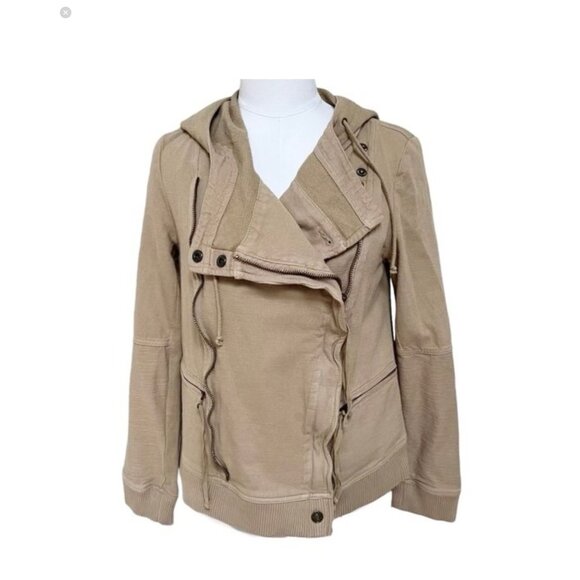 Free People Carmen Moto Top/Jacket in Calm Sand Size Small NWOT - Picture 6 of 15
